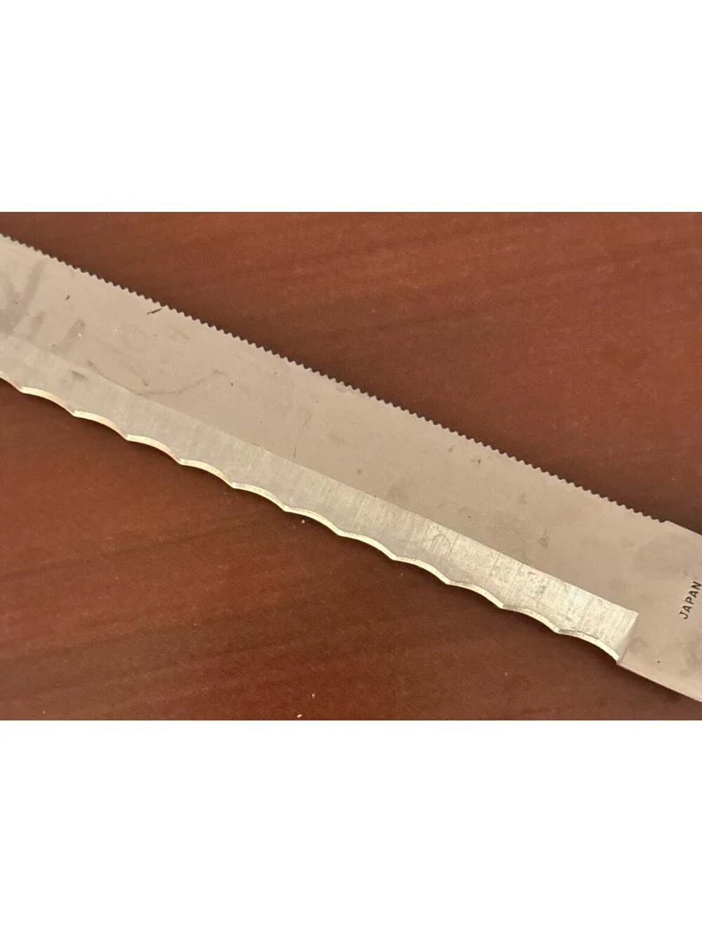 Vintage WONDER KNIFE Carving Knife Made in Japan 14 Inches Wooden Handle